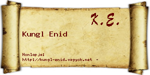 Kungl Enid névjegykártya